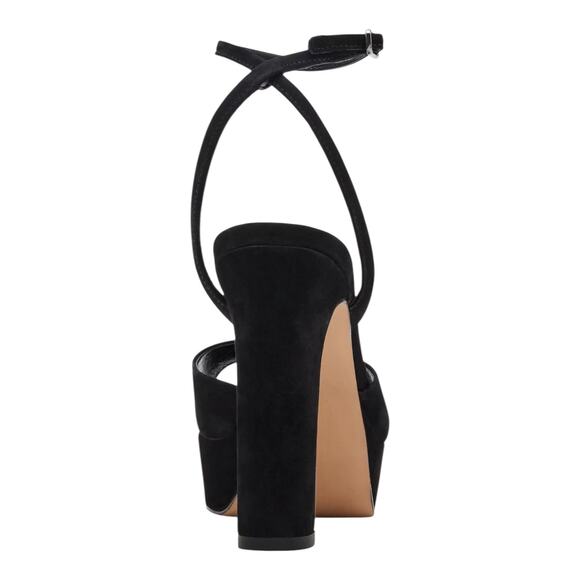 Steve Madden Women Assured Leather Ankle Strap Platform Sandals Black Size 8 1/2 - Picture 3 of 5